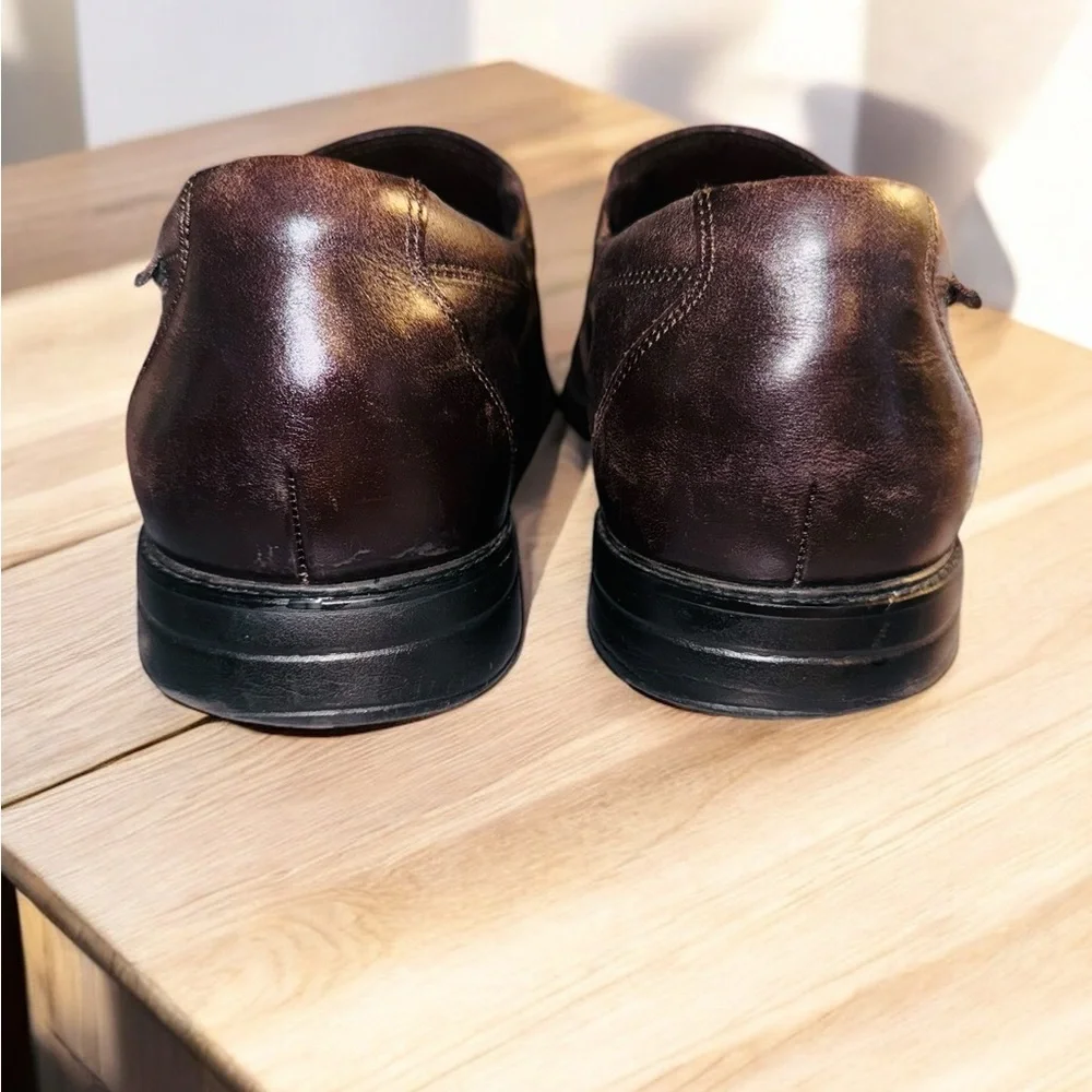 Mephisto Air Jet Double Gore Loafers Dark Brown Size 10 EUC